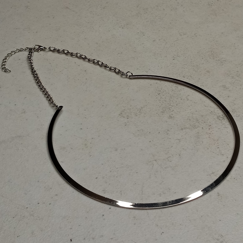 Simple necklace silver adjustable